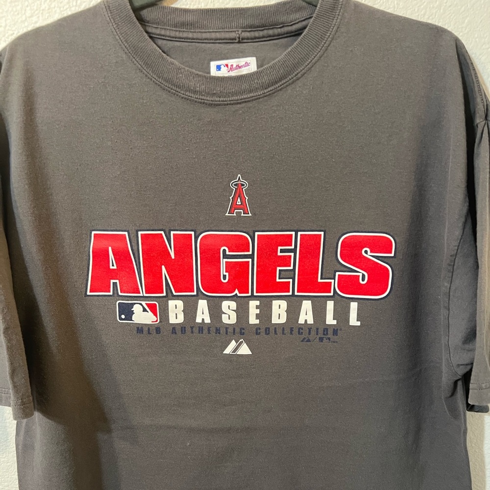 Mens Angels Baseball Tee Shirt